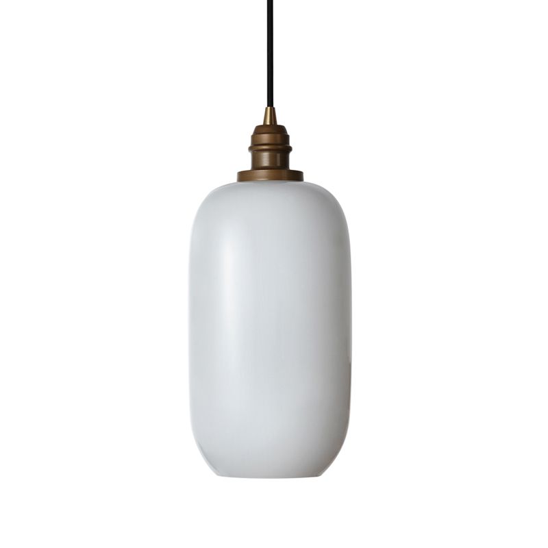Lampe suspendue en verre blanche Style moderne 1 Éclairage de la tête