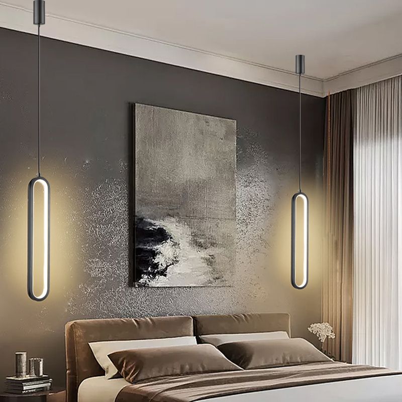 Éclairage de suspension de style moderne linéaire minimaliste Éclairage suspendu pour le salon