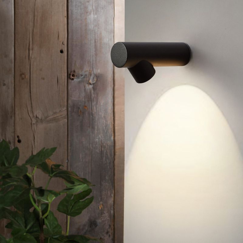 Metal Cylinder Sconce Lights Modern Style 1 Light Wall Lighting Fixtures