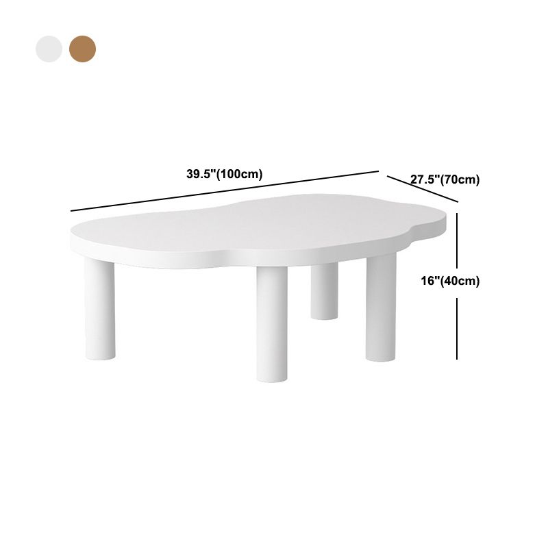 27.56 inch Wide Scandinavian Style Coffee Cocktail Table Solid Wood Coffee Table