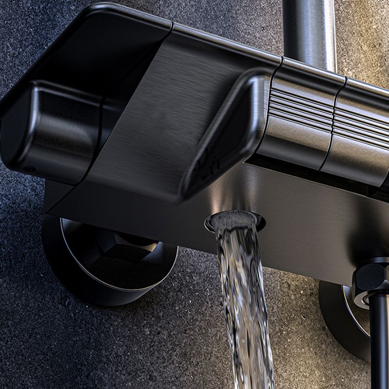 Modern Brass Shower System Wall Mounted Shower Set with Handheld Shower Head