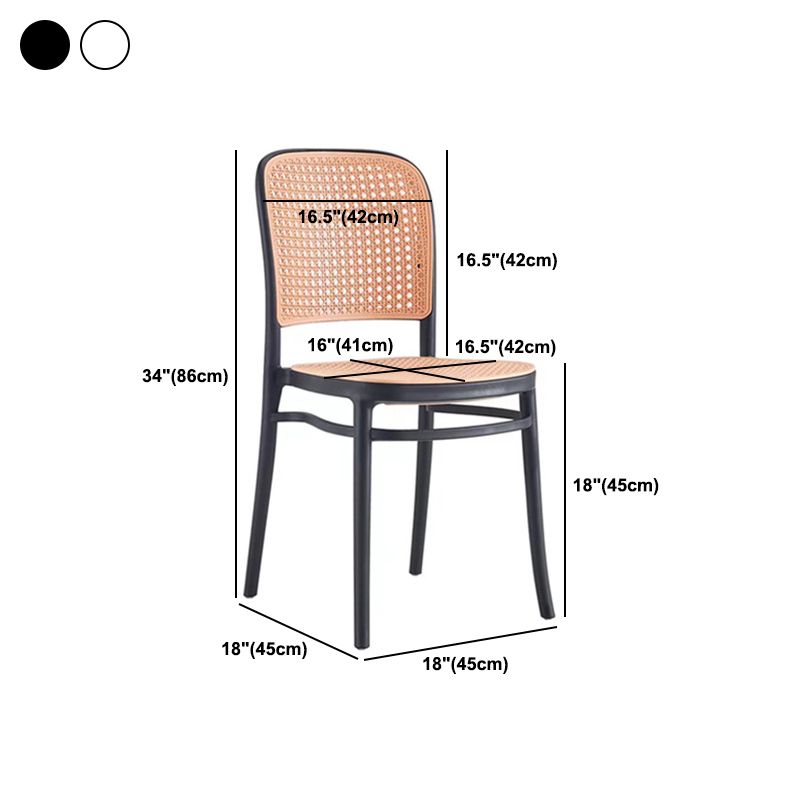 Scandinavian Plastic Barstool Plastic Furniture Rectangle Seat in Matte Finish