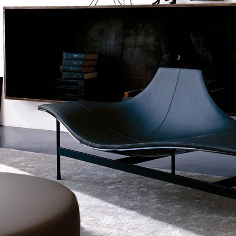 Modern Chaise Lounge Couch Solid Color Chaise Lounge for Living Room