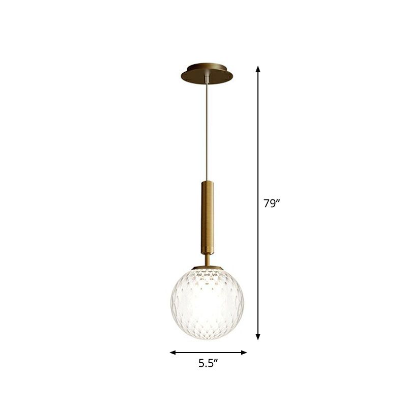 Postmoderne stijl bal hanglamp lichtglas 1 lamp slaapkamer gesuspendeerd verlichtingsarmatuur