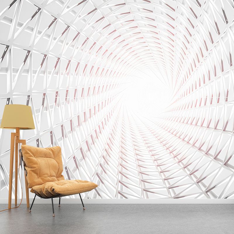 Illustration Style Big Wall Murals, 3D Endocentric Geometries Wall Covering for Gallery, Made to Measure