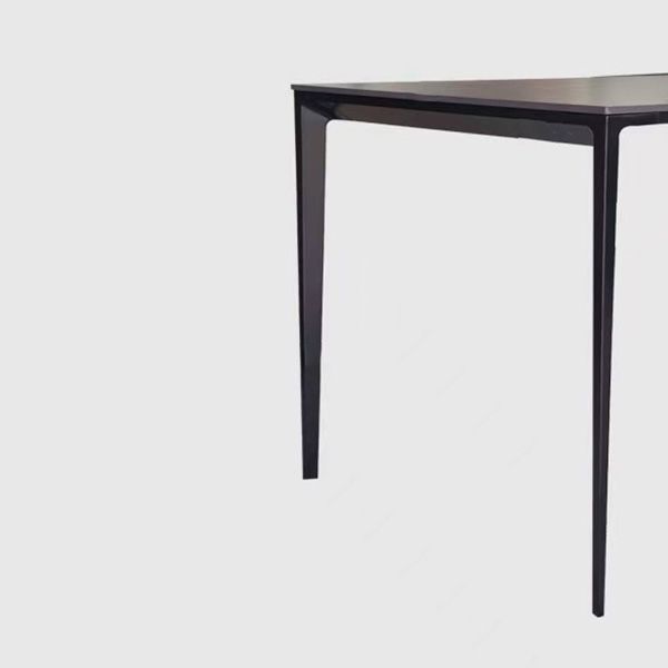 Medieval Modern Stone Dining Table 4 Black Legs Table for Dining Room