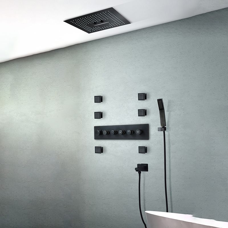 Modern Shower System Brass Temperature Control Ceiling Mounted Shower Trim