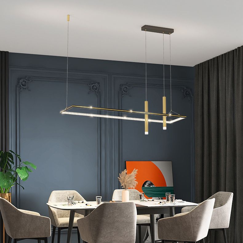 Modern 3-Light Golden Kitchen Island Lighting LED Island Pendant Lighting