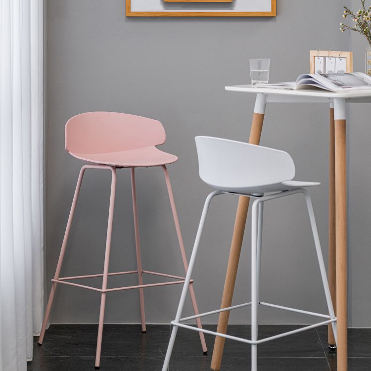Contemporary Design Plastic Counter Barstools Low Back Stools for Home