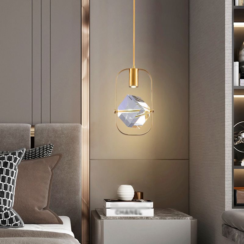Geometry Hanging Lights Modern Style Crystal Hanging Light Fixtures