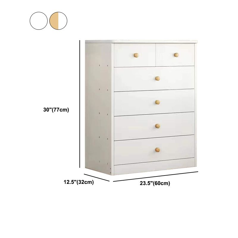 Wood Accent Chest with Drawers 12.59" Wide Modern Standard Accent Chest