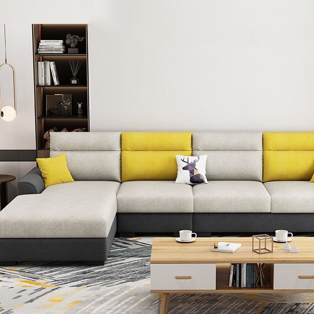 Modular Sewn Pillow Back Bench Seating Recessed Arm Assembled Settee Furniture