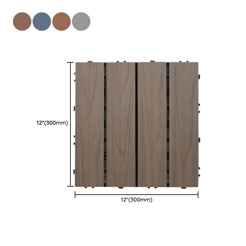 Square Decking Tiles Interlocking Striped Pattern Deck Plank