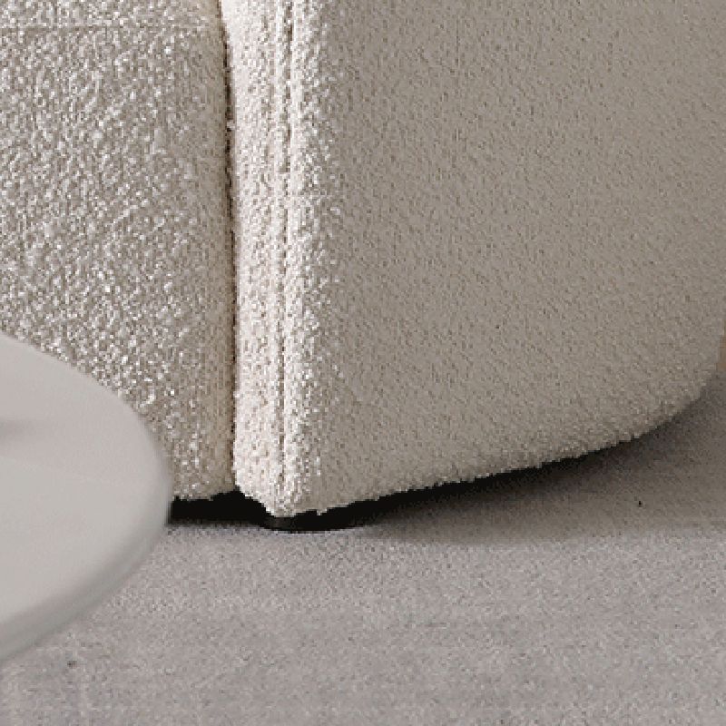 Beige Fabric Sectional Sofa Sloped Arm Sectional with Pillows