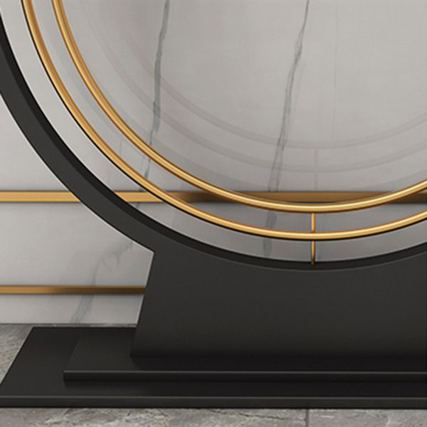 Contemporary Half Moon Console Accent Table Antique Finish Console Sofa Table