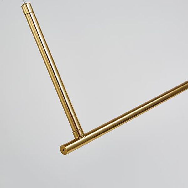 2-Light Golden Ceiling Light Contemporary Kitchen Island Lighting for Foyer
