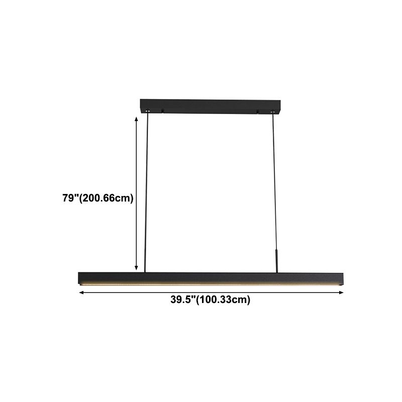 Rectangular Shape Island Pendant Modern Style Metal 1 Lights Island Lighting for Bedroom