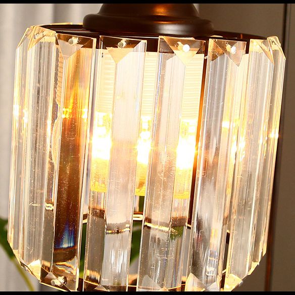 Cilindrische kristal prisma hanger moderne stijl zwart zwart hangend licht voor trap