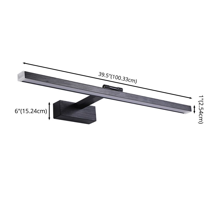 Luminaire mural allongé en acrylique Simplicité LED Ponderie d'éclairage pour salle de bain