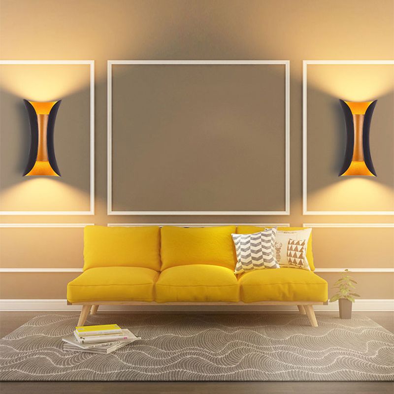 Moderner Stil Geometrischer Schatten Wandleuchten Metall 2 Leuchten Wandmontierte Beleuchtung