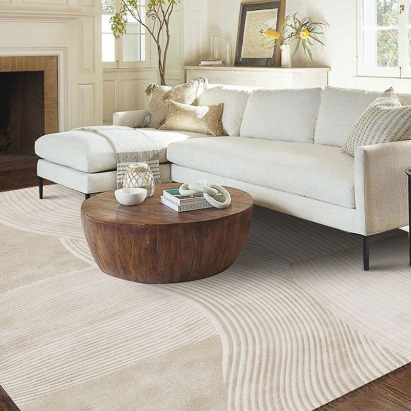 Simplicité Résumé Modèle tapis artistique Polyester Tapis sans glissement pour décoration intérieure