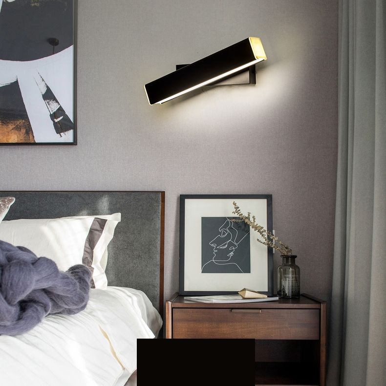 350 ° design rotabile Design LED LAMPAGNO SEMPLICITÀ STANZO ACRILICO LIGHT DI SCONCE RETTANGOLARE PER CAMERA