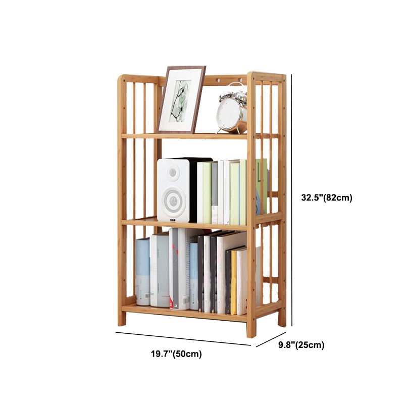 Modern Natural Book Shelf Bamboo Open Back Shelf Bookcase for Home