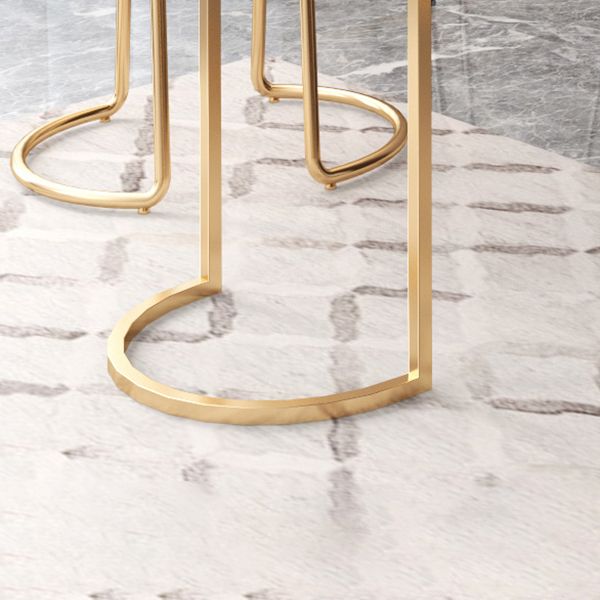 Glam Wood Telescopic Bar Table with Wine Cabinet for Living Room