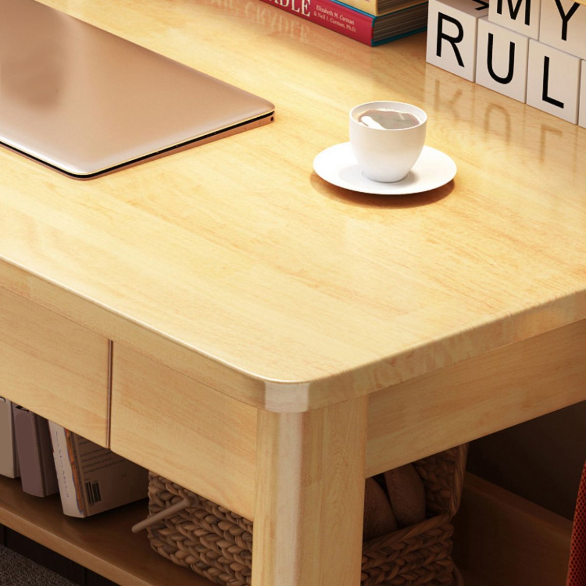 Wooden Desk Kids Desk 23.6" W Bedroom Writing Corner Kids Desk and Chair