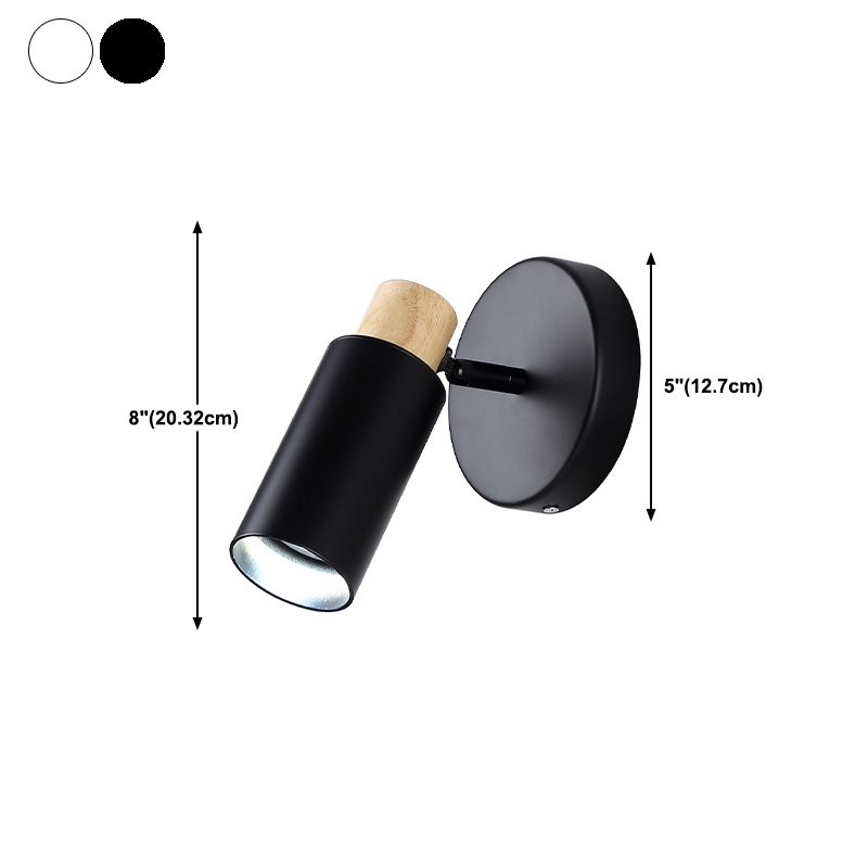 Half Cylinder Shape Sconce Light Fixture Metal Modern Style Wall Sconce Lighting