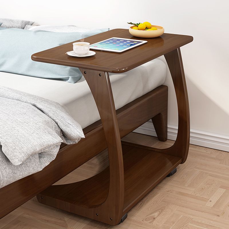 25.59" Tall Contemporary Style Coffee Cocktail Table Solid Wood Coffee Table