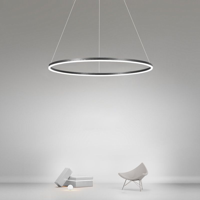 Forme de roue Chandelier Light Metal contemporain 1 Éclairage d'éclairage léger