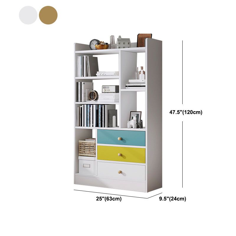 25" L X 9.5" W Engineered Wood Shelf Bookcase Standard Modern Vertical Book Shelf