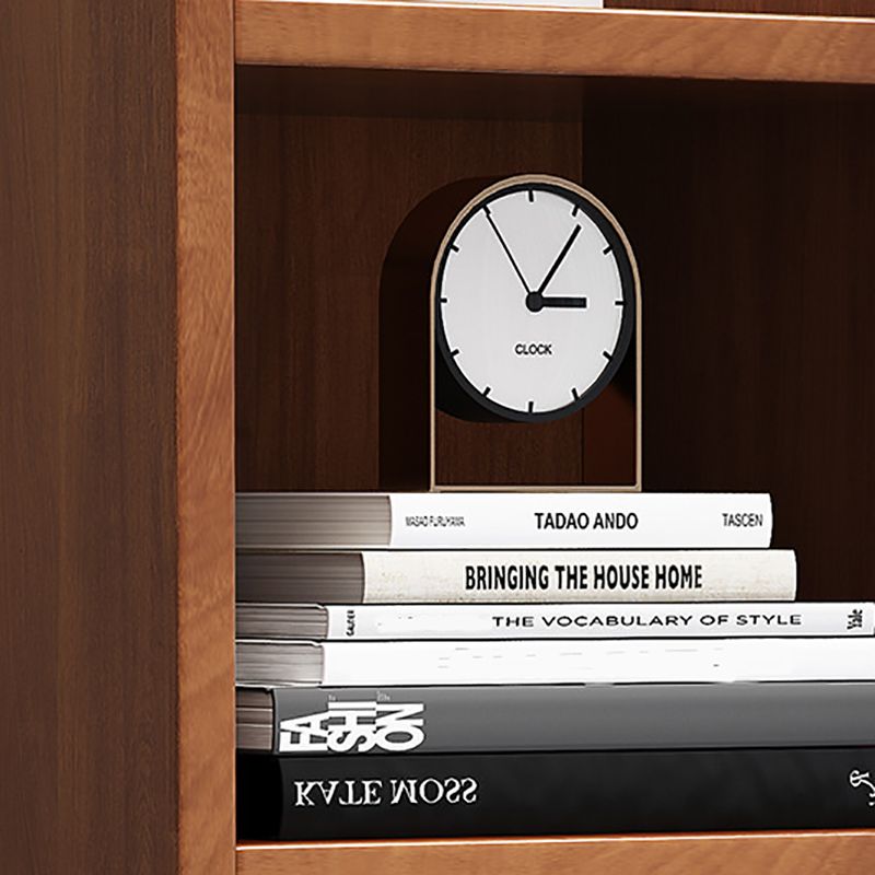 Standard Contemporary Bookcase Wooden Closed Back Bookshelf with Shelves