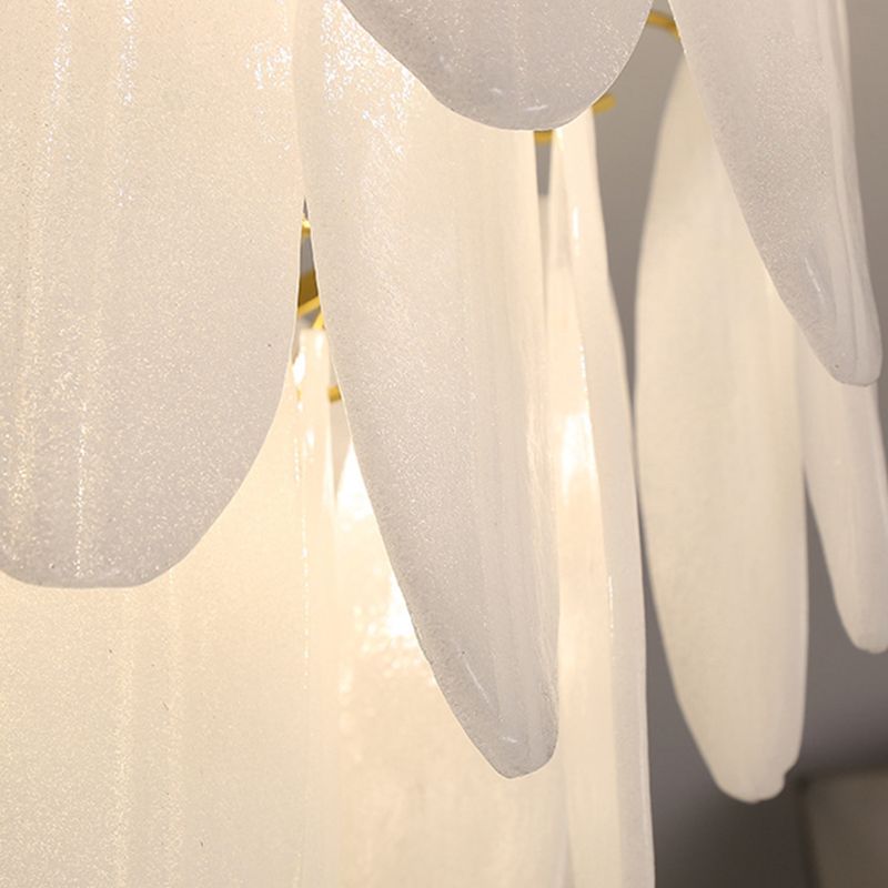Luminaire de lustre en plumes