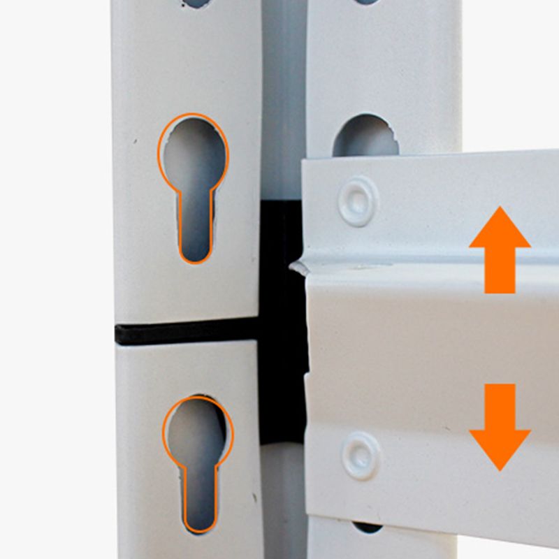 Stahl Industrial Etagere Bücherregal Weiß und Schwarz vertikaler Bücherregal für Zuhause