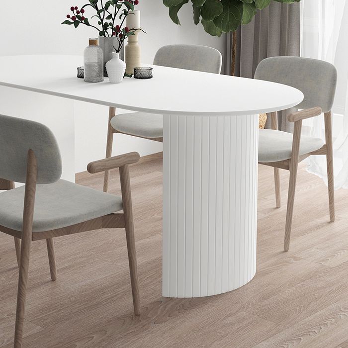 Contemporary Style Furniture Double Pedestal Dinner Table for Home