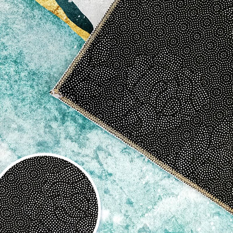 Gorgeous Living Room Carpet Trendy Round Area Rug Polyester Non-Slip Backing Indoor Rug