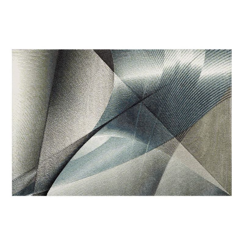 Leisure Abstract Print Carpet Washable Rug Polyester Stain Resistant Carpet for Home Decor