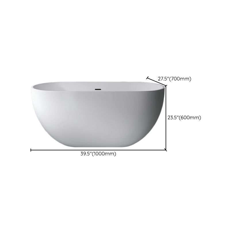 Acrylic Oval Soaking Bath White Freestanding Bath Tub for Bathroom