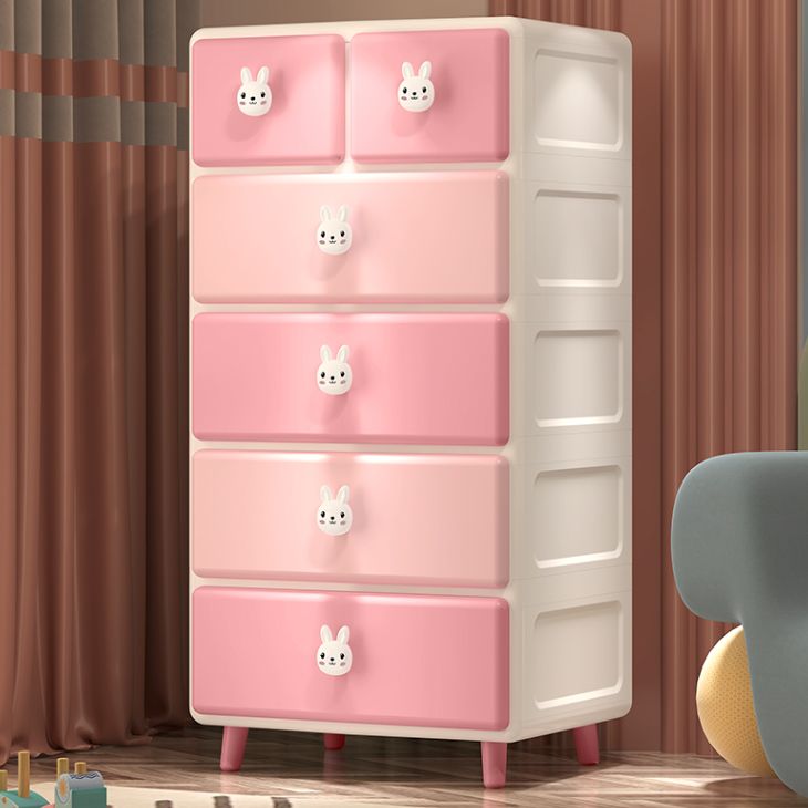 Plastic with 6 Drawer Contemporary with Lower Storage Drawers Wardrobe Armoire