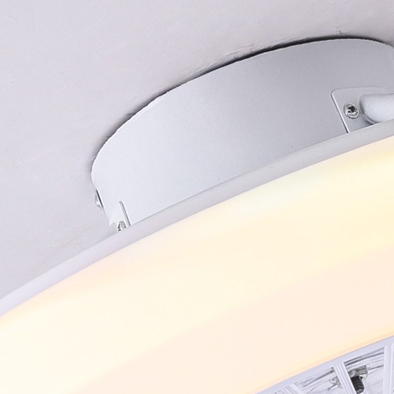 Metal Ceiling Fan Light Modern Style 1 Light Ceiling Fan Lighting for Living Room