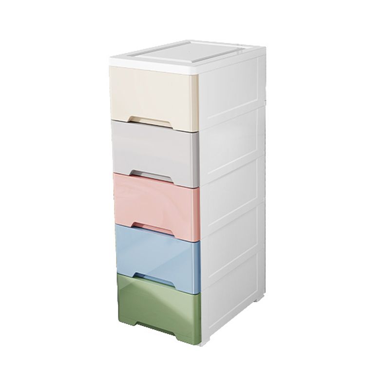 Modern Plastic Storage Cabinet with Drawer Non-Hanging Wardrobe Armoire