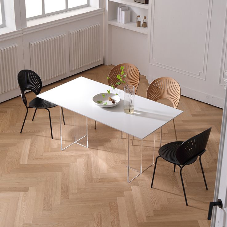 Modern Rectangle Dining Table Sintered Stone Dinner Table for Dining Room