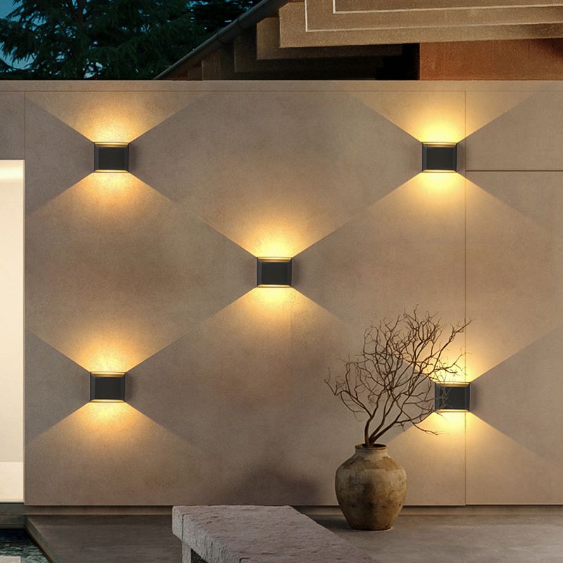 Grey Aluminum LED 1 - Light Wall Fixture Square Wall Mounted Lighting