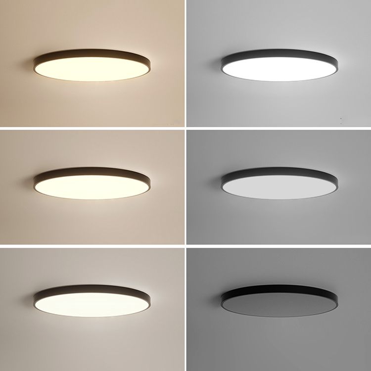 Black Contemporary Ceiling Mounted Light LED Flush Mount Ceiling Lighting Fixture
