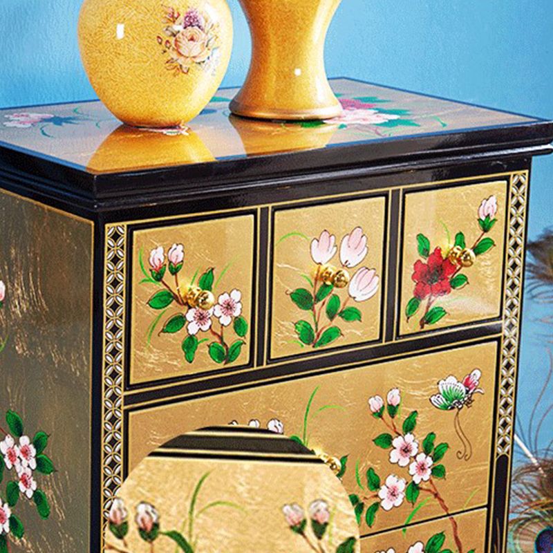 American Traditional Lingerie Chest Wood Storage Chest for Bedroom