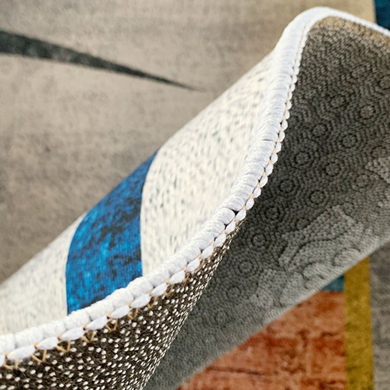 Gorgeous Area Carpet Trendy Atrovirens Rug Washable Polyster Carpet with Non-Slip Backing