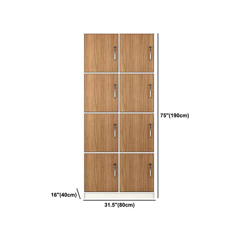 Natural Finish Indoor Cabinet Contemporary Storage Cabinet with Hinged Door