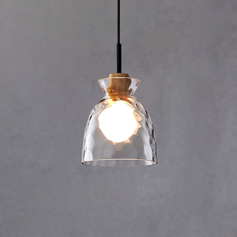Contemporary Ceiling Hanging Light Fixture with Glass Shade for Sitting Room